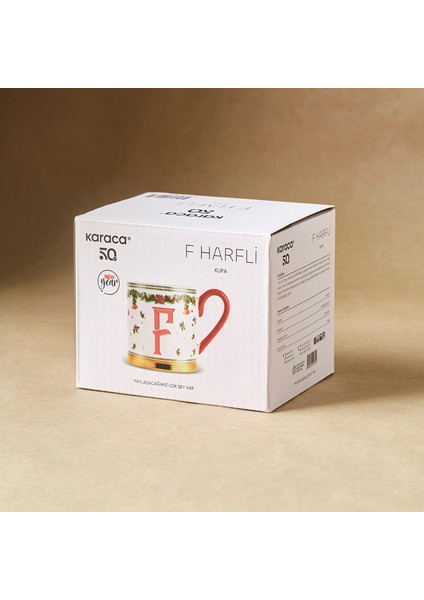 New Year Yılbaşı Petek F Harfli Kupa 330 ml modelleri