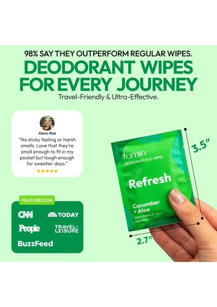 Salatalık ve Aloe Deodorant Mendil 15 Adet fırsatları