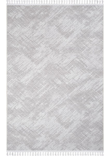 Brendon Koleksiyonu mt Ponpon Saçaklı Premium Kalite Oturma Odası, Mutfak, Antre, Koridor Halısı Gri modelleri