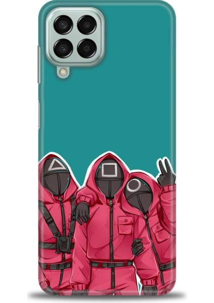 Samsung Galaxy M33 Hd Baskılı Kılıf + Seramik Tam Kaplayan Ekran Koruyucu 290