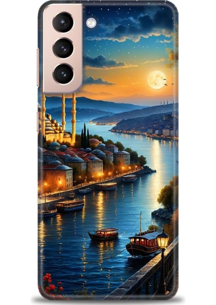 Samsung Galaxy S21 Hd Baskılı Kılıf + Seramik Tam Kaplayan Ekran Koruyucu 222