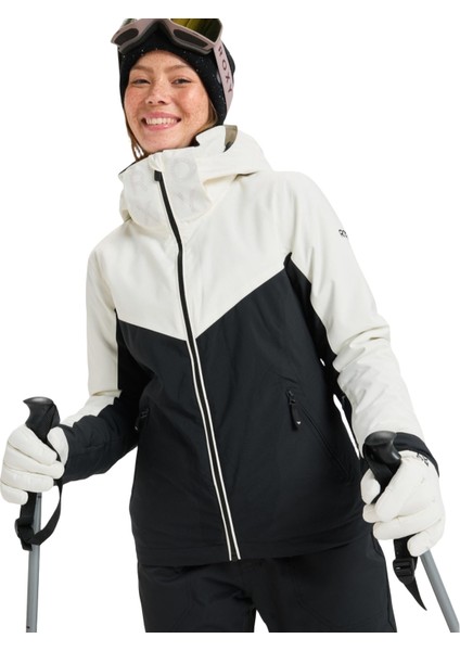 Free Jet Block Kadın Siyah Snowboard Ceketi