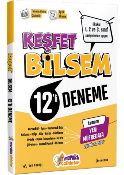 Keşfet Bilsem Konu Anlatımlı Soru Bankası+Bilsem 12'li Deneme Seti(1,2 ve 3.sınıf Seviyelerine Uygun) modelleri