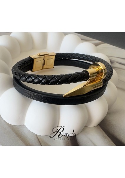 Çivi Model Erkek Çelik Bileklik