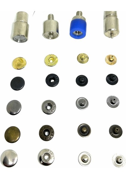 12.5mm 54 Çıtçıt Sac 100 Takım 400 Parça (Kalıbı Ile)