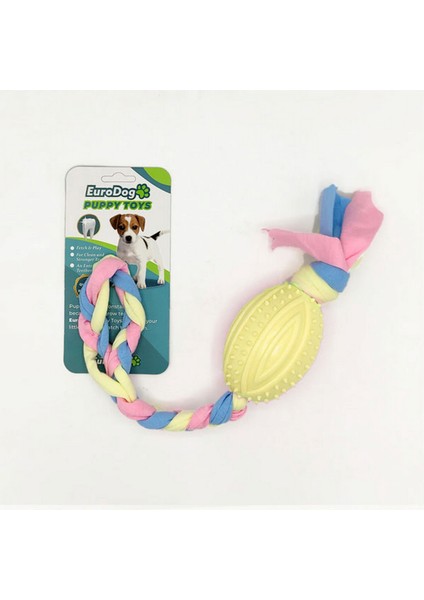 Techmrt Eurodog Puppy Toys Sarı Rugby Topu Diş Kaşıma Oy.