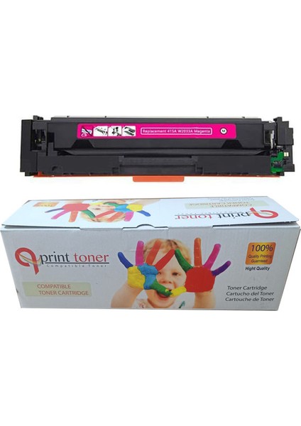 Hp W2033X CF415X Muadil Toner Kırmızı Yüksek Kapasite Çipli Toner 6000 Sayfa