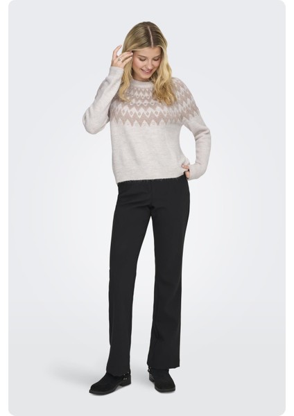 Onlfry Ls Jq Glitter O-Neck Kadın Triko Kazak – Simli, Uzun Kollu, Yuvarlak Yaka indirimleri