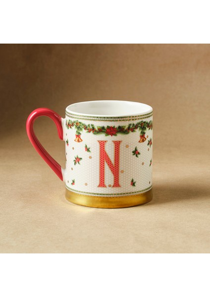 New Year Yılbaşı Petek N Harfli Kupa 330 ml