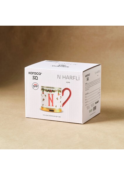 New Year Yılbaşı Petek N Harfli Kupa 330 ml modelleri