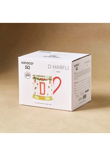 New Year Yılbaşı Petek D Harfli Kupa 330 ml modelleri