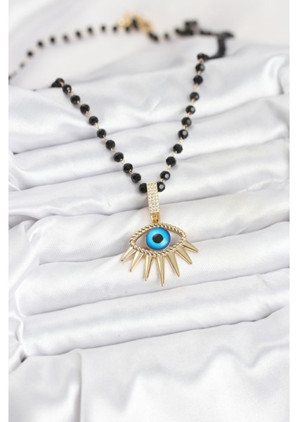 316L Çelik Zincir Kristal Boncuklu Göz Model Kadın Kolye - Lisinya fiyatları