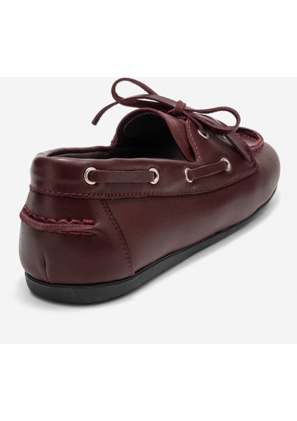 Serelıs Bordo Cilt Hakiki Deri Bağcıklı Kadın Loafer Ayakkabı indirimleri