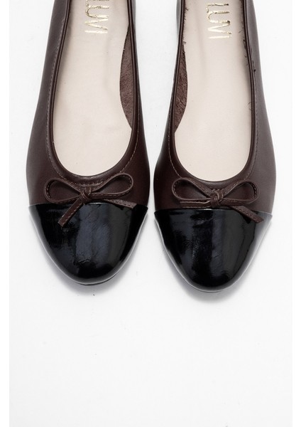 Jens Kahverengi-Siyah Rugan Hakiki Deri Fiyonklu Kadın Babet Ayakkabı fiyatları