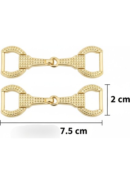 Metal At Model Bağlantı Aksesuar – Ayakkabı, Çanta, Kemer ve Dekoratif Tasarım 7.5x2 cm ( 1 Çift ) indirimleri