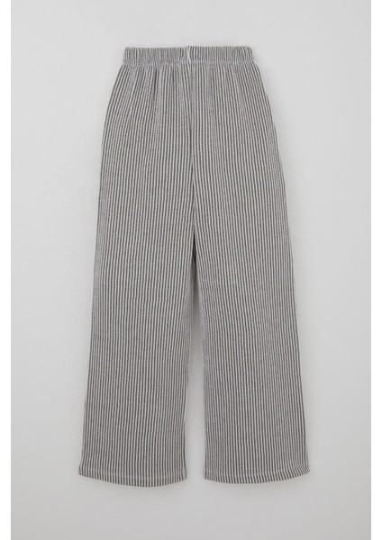 Kız Çocuk Pantolon Çizgili Bağcık Aksesuarlı Beli Lastik Detaylı 8-14 Yaş, Karışık Renk fiyatları