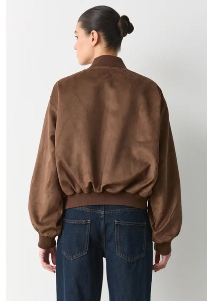 Kahverengi Astarlı Kadın Bomber Ceket MG2545 fırsatları