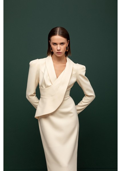 Katman Detaylı Midi Elbise 26W40819 fiyatları