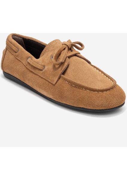 Serelıs Toprak Süet Hakiki Deri Bağcıklı Kadın Loafer Ayakkabı modelleri
