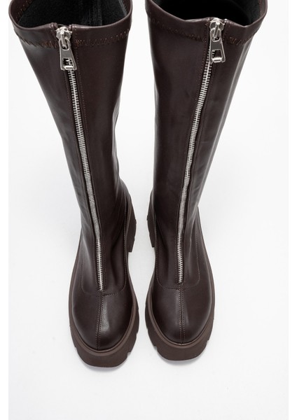 Amaronte Kahverengi Streç Kalın Taban Kadın Çizme fiyatları