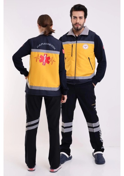 Paramedik Unisex Kışlık Yelek - Sarı fiyatları