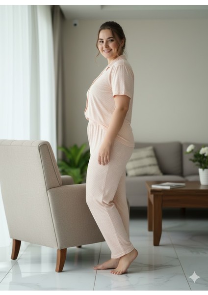 Kadın Düğmeli Pijama Takım modelleri