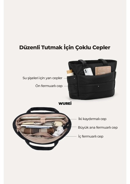 Wurei Puffy Tote Bag Omuz Çantası modelleri