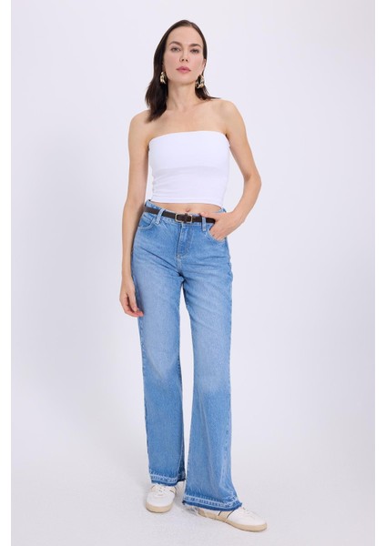 Kadın Slim Fit Dar Kesim Pamuklu Straplez Beyaz Bluz fırsatları