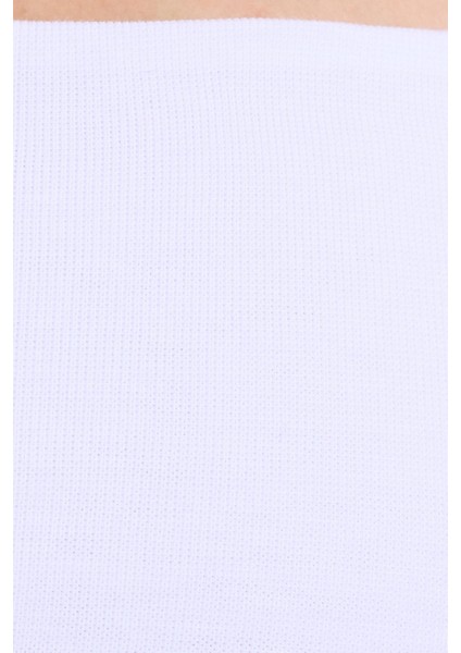 Kadın Slim Fit Dar Kesim Pamuklu Straplez Beyaz Bluz