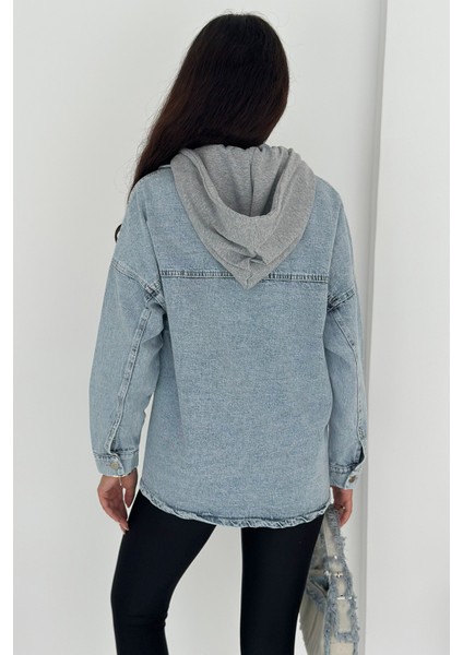 Kadın Kapüşonlu Denim Ceket – Sportif & Sokak Stili indirimleri