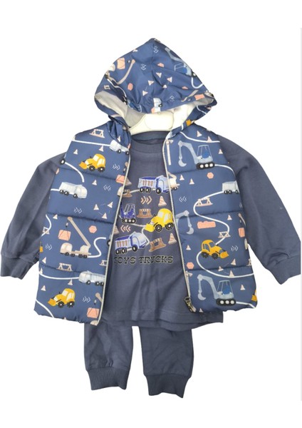 Laura Baby Araba Desenli Erkek Bebek/çocuk Yelekli Alt Üst Takım fiyatları