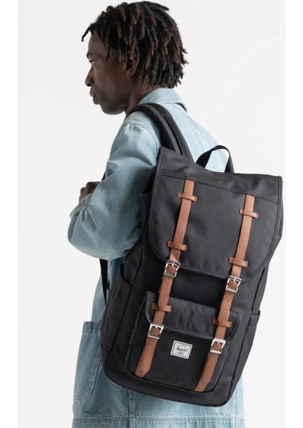 Little America™ Backpack 30L Unisex (48CM x 28,5cm x 18CM) Sırt Çantası Siyah