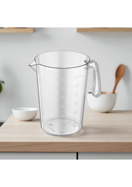Şeffaf Ölçü Kabı – Ergonomik Saplı, Kırılmaz, Gıda ile Temasa Uygun, Buzlu Yüzeyli, Dayanıklı Plastik Ölçek Kabı (0.5 Lt / 1 Lt / 2 Lt / 3 Lt / 5 Lt)