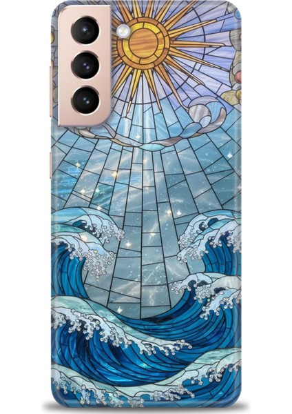 Samsung Galaxy S21 Plus Hd Baskılı Kılıf + Seramik Tam Kaplayan Ekran Koruyucu 336