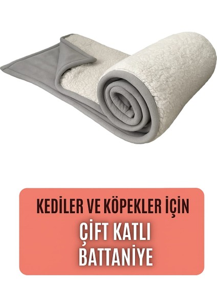 Kedi ve Köpekler Için Battaniye Örtüsü Yatağı Çift Katlı Çift Renkli Yumuşak Sıcacık modelleri