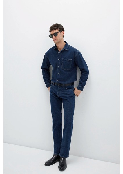 Erkek Martin Mavi Black Koyu Puslu Mavi Jean Pantolon 0037890982 modelleri