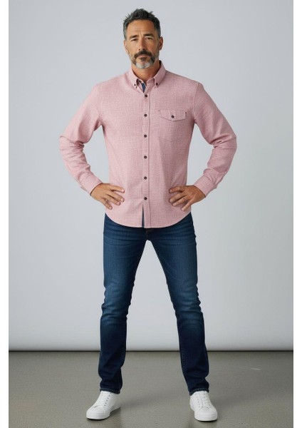 Iki Cepli Kapaklı Klasik %100 Cotton Uzun Kollu Terletmeyen Kışlık Flanel Kumaş Siyah Gömlek (Regular Kalıp)