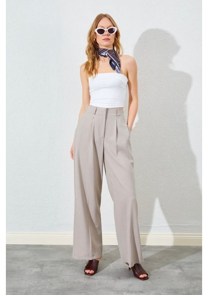 Çift Fleto Poliviskon Pantolon - Vizon fiyatları