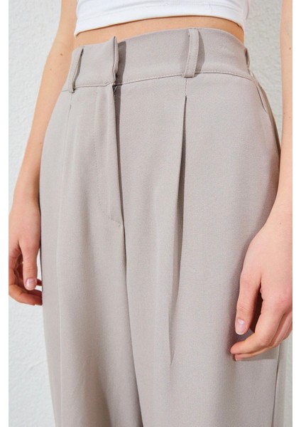 Çift Fleto Poliviskon Pantolon - Vizon fırsatları