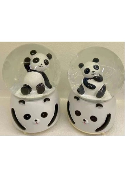 Siyah-Beyaz Panda Kar Küresi Orta Boy