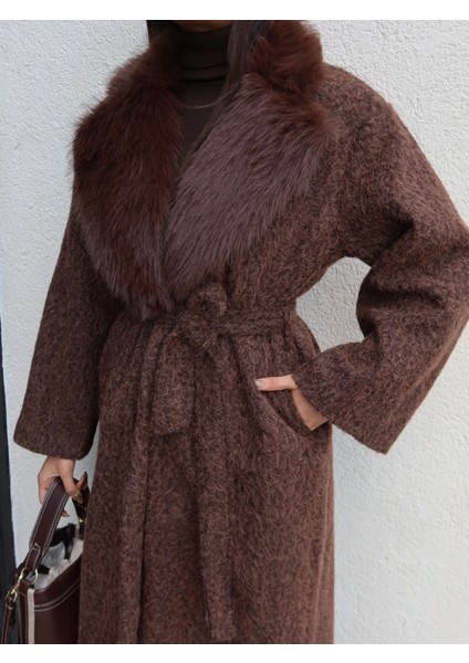 Yaka Kürklü Kırçıllı Uzun Kaban modelleri