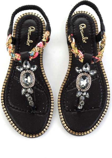 Siyah Kadın Sandalet K05823120487 fırsatları