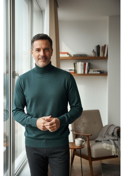 Uzun Kollu Balıkçı Yaka Kazak (Unisex)