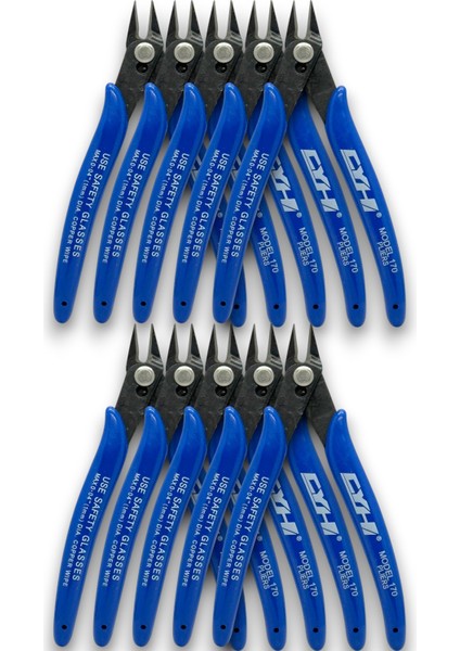 10 Adet - Model 170 Mini Yan Keski Elektronikçi Tip Hassas ve Dip Kesimler