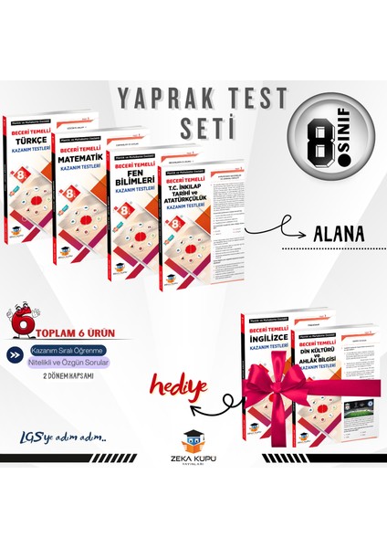 8. Sınıf Yaprak Test Seti Lgs (6 Branş)