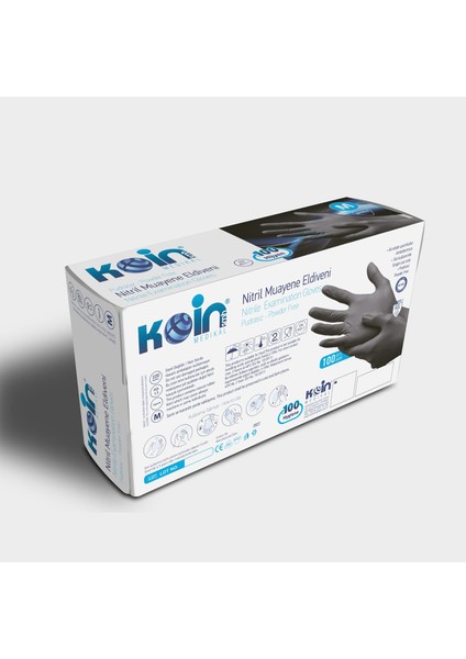 Siyah Nitril Eldiven 100'LÜ Paket - Tek Kullanımlık, Pudrasız Çok Amaçlı Eldiven modelleri