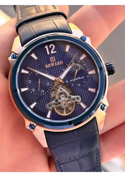 Otomatik Deri Kordon 5 Atm Suya Dayanıklı Erkek Kol Saati VS.BLKT.0637 fırsatları