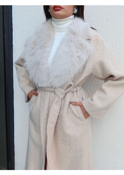 Yaka Kürklü Kırçıllı Uzun Kaban modelleri