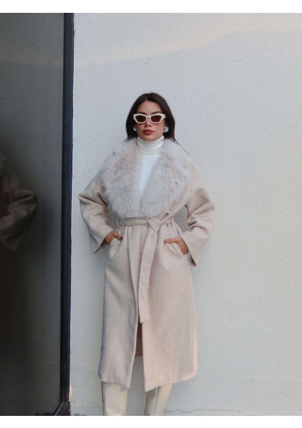 Yaka Kürklü Kırçıllı Uzun Kaban fırsatları