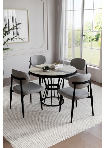 Bohem Polo Yuvarlak Masalı 4 Kişilik